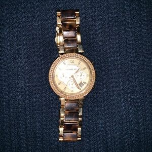 Michael Kors Women’s Parker Watch Tortoise Shell